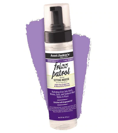 Aunt Jackie's Grapeseed Frizz Patrol Setting Mousse (8.5oz)